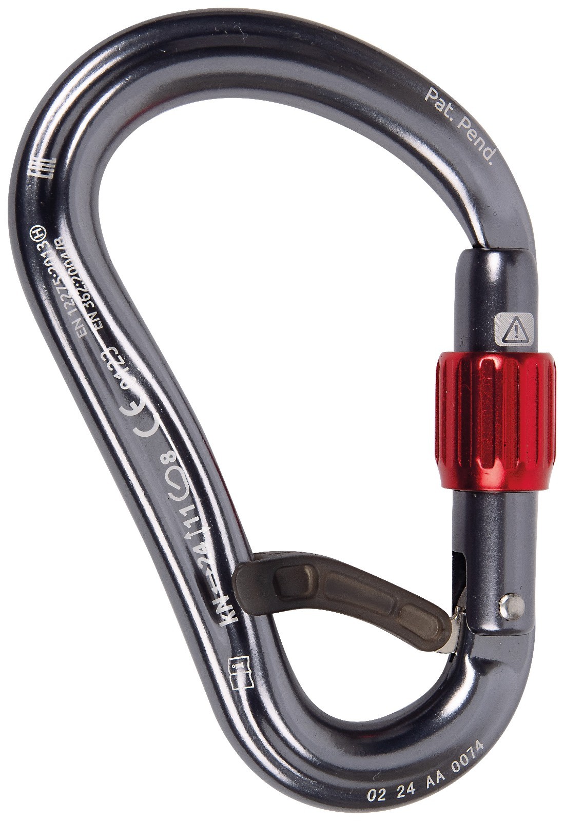 Camp Atom Belay Lock Climbing Carabiner - Gunmetal