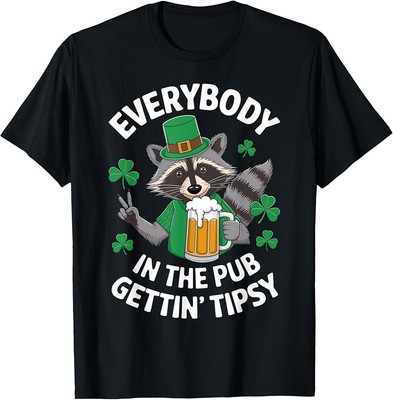 Everybody in the Pub Getting Tipsy St. Paddy's Day Print T-Shirt