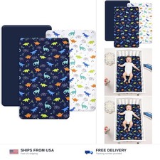 PHF 3 Pack Soft Mini Crib Sheets, Dinosaur Pack N Play Sheets for Baby Boys G...