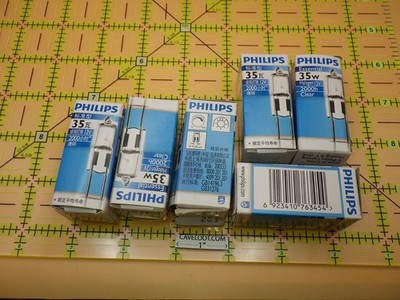 Philips 35W 12V Halogen GY6.35 Bi-Pin Capsule Light Bulbs - 6 Pack Essential Cle