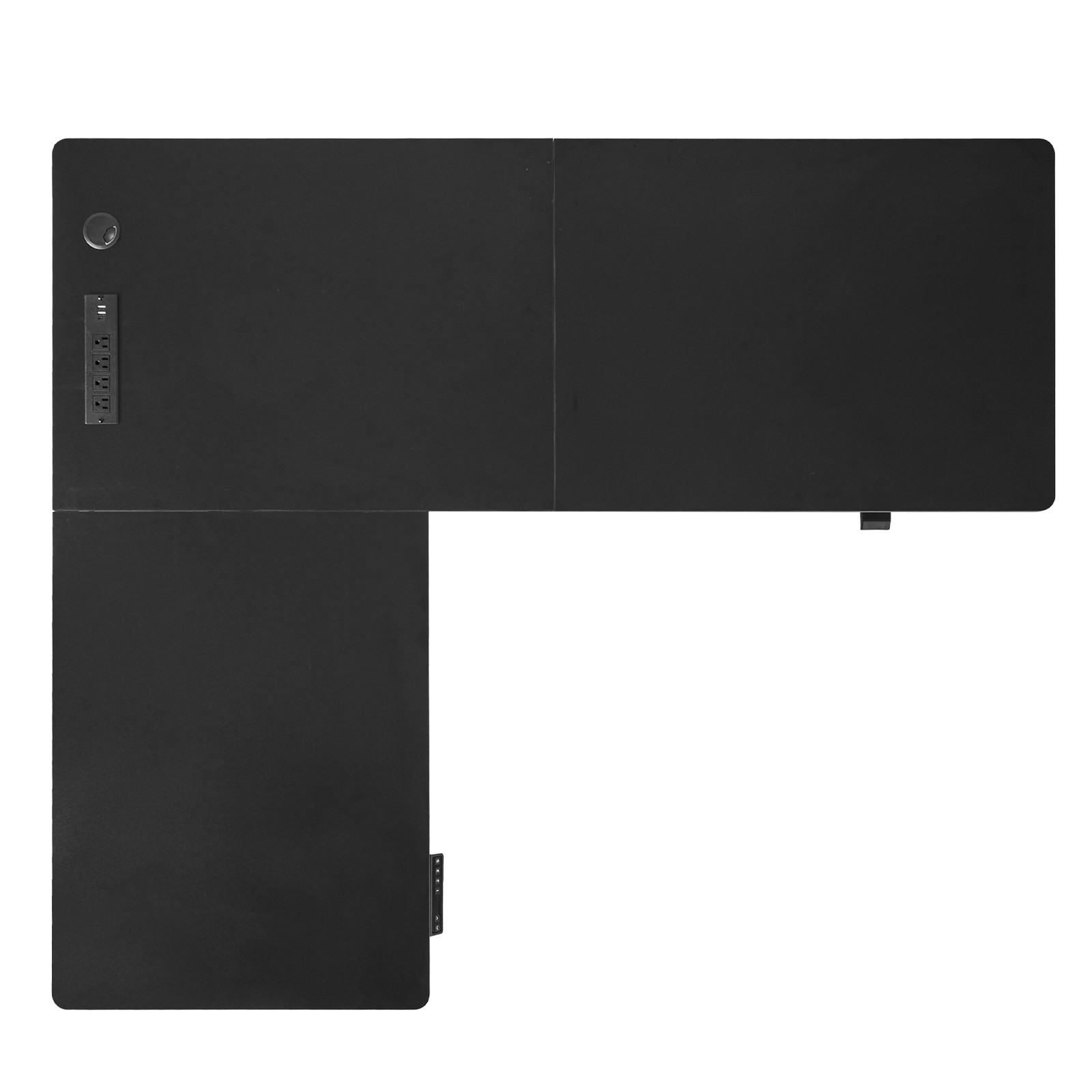 Uimoso L Shaped Desk Electric Adjustable Height Corner Gaming Desk with Wheels