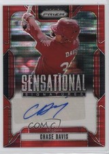 2025 Panini Prizm Sensational Signatures Red Pulsar /99 Chase Davis Auto 8d2
