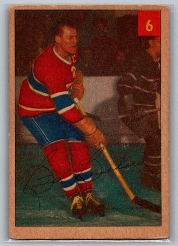 Butch Bouchard #6 1954 Parkhurst card
