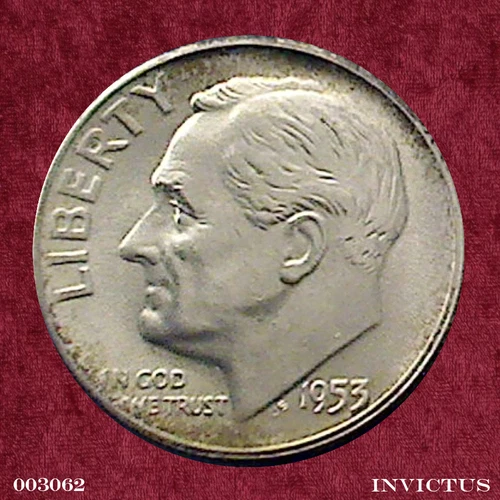 1953-P Roosevelt Dime (Edge Toned & Uncirculated)