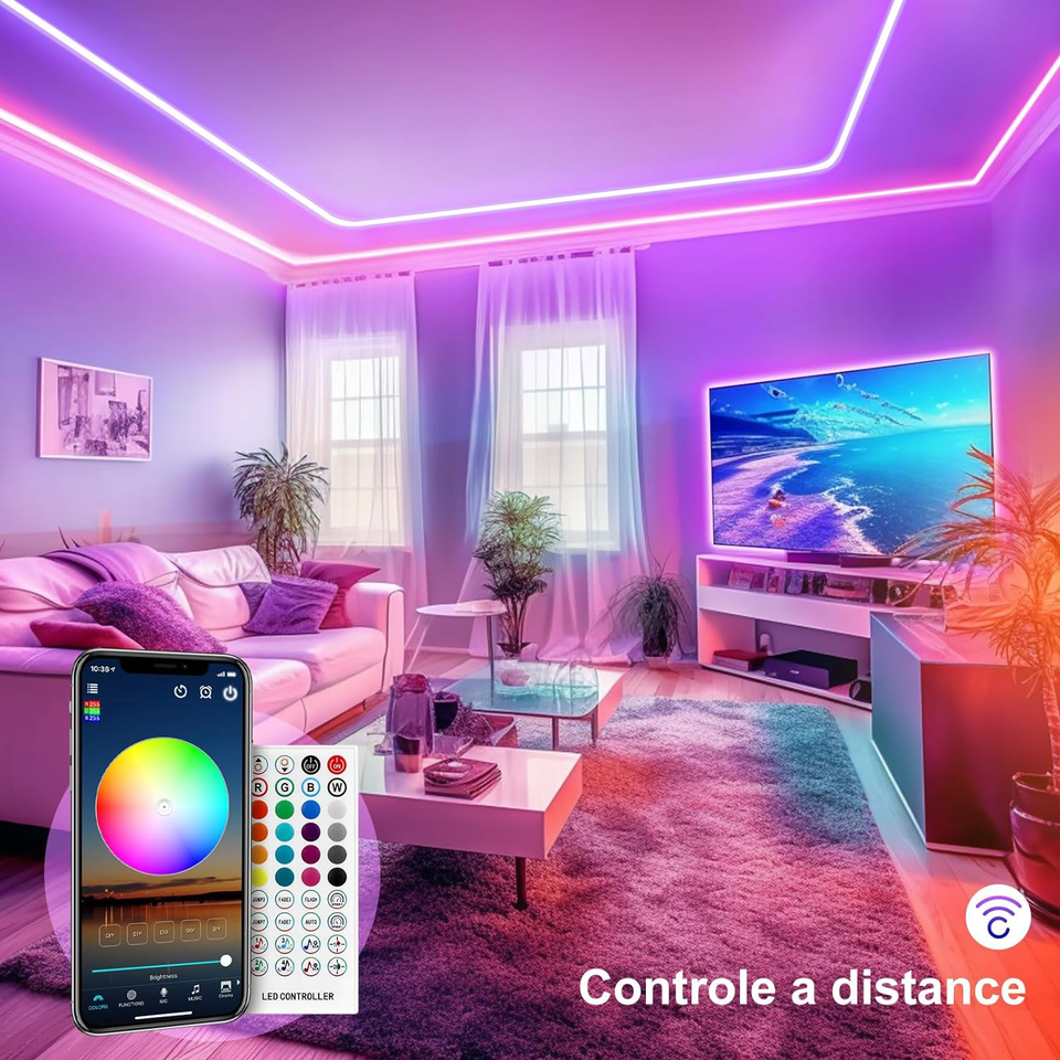 Striscia LED RGB 5m Con Telecomando E Batteria | 150 LED 5050 16 Colori Per Camera Da Letto E Feste | ZAIYW