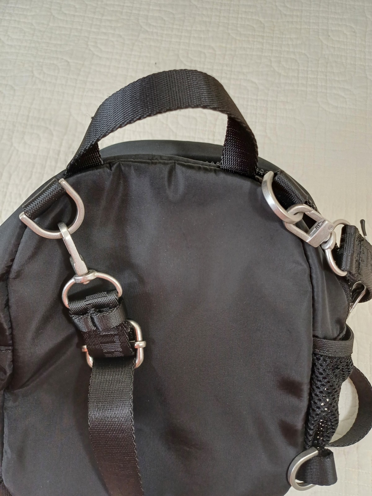 Fabletics Mini Black Backpack Bag Adjustable Stra… - image 14