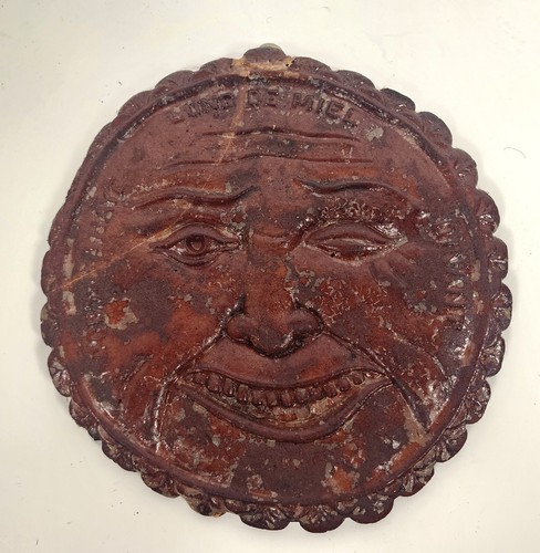 Dinant Moon Face Cookie Sculpture 8” Hanging Wall Art Home Decor Lune De Miel - Picture 2 of 11