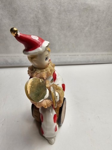 MID CENTURY 1950S VTG Ceramic Boy Clown Lace Trim from Japan - Picture 3 of 12