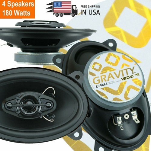 4x Gravity 4x6" 4Way CAR AUDIO Full Range Speakers CEA Rated 180W