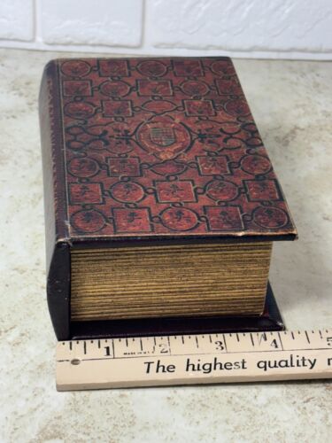 Vintage klassische Buchform Lederimitat Buchbox versteckte Aufbewahrung Wohndeko alte Welt - Bild 5 von 18