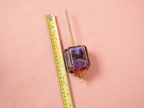 Gary Rosenthal Handmade Sculptural Dreidel Copper Dichroic Glass Metal & Glass - Picture 13 of 13