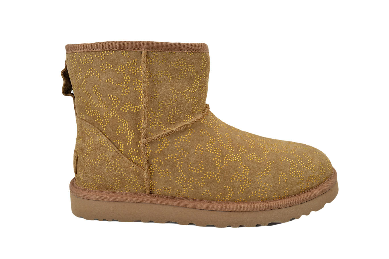 $225 UGG Brown CLASSIC MINI METALLIC CONIFER Mouton Fur Ankle Boots SOLD OUT!!! image 3