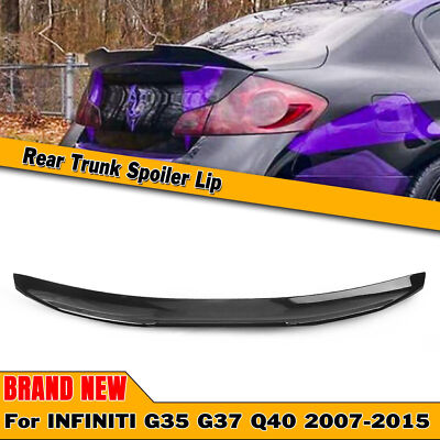 1pc Gloss Black Rear Trunk Spoiler Wing Lip For Infiniti G37 4Door PSM 2007-2015