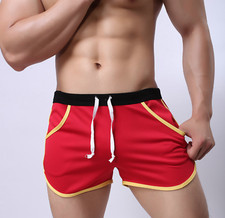 Men's Bodybuilding Workout Gym Shorts, Athletic Sports Running  Shorts W/ Pouch