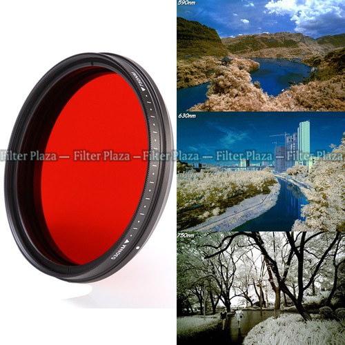All-in-One Adjustable Infrared IR Pass X-Ray Lens Filter 55mm 530nm to 720 750nm