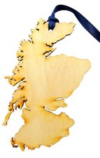 Scotland Wooden Christmas Ornament Wood Scottish Decoration Made in The USA