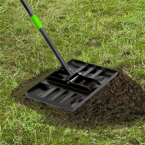 Heavy Duty Lawn Leveller Lute Sand Soil Leveling Rake Grass w/ Adjustable Handle - Picture 7 of 11