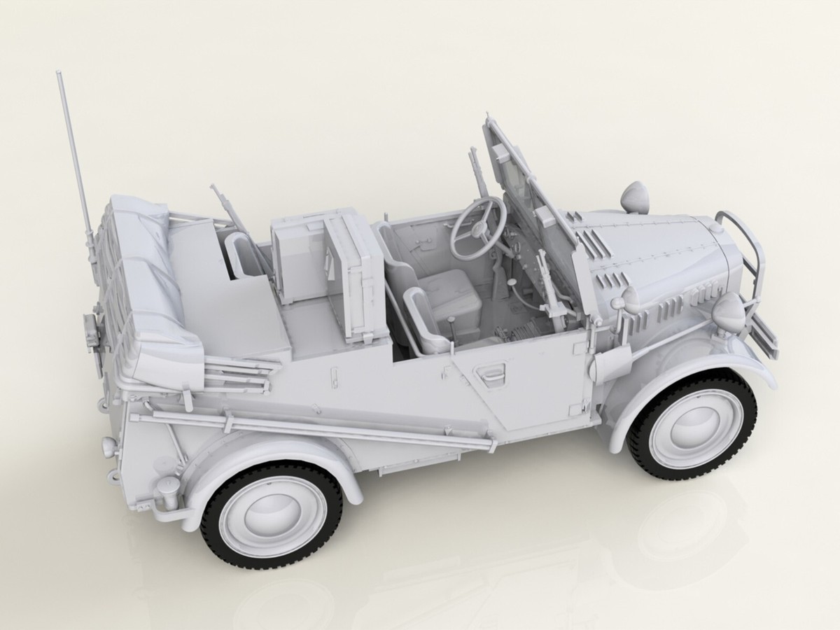 Maquette ICM 35583 à L'échelle 1:35 - Véhicule De Communication Radio Allemand WWII, Kit à Monter
