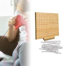 Crochet Blocking Board 8" with Pins Wood Blocking Board for Granny Squares Hole