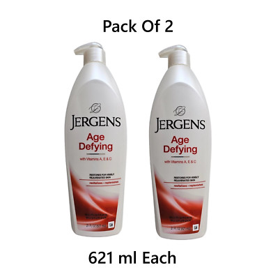 2 x Jergens Age Defying mit Vitaminen A, E, C je 21oz / 621ml