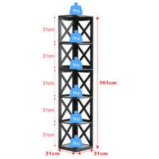 Tall 4/6 Tier Wood Bookshelf Bookcase Display Storage Corner Shelves Shelving