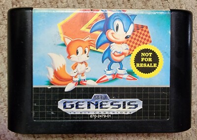 Sega Genesis Sonic 2 Cartridge Only Not For Resale