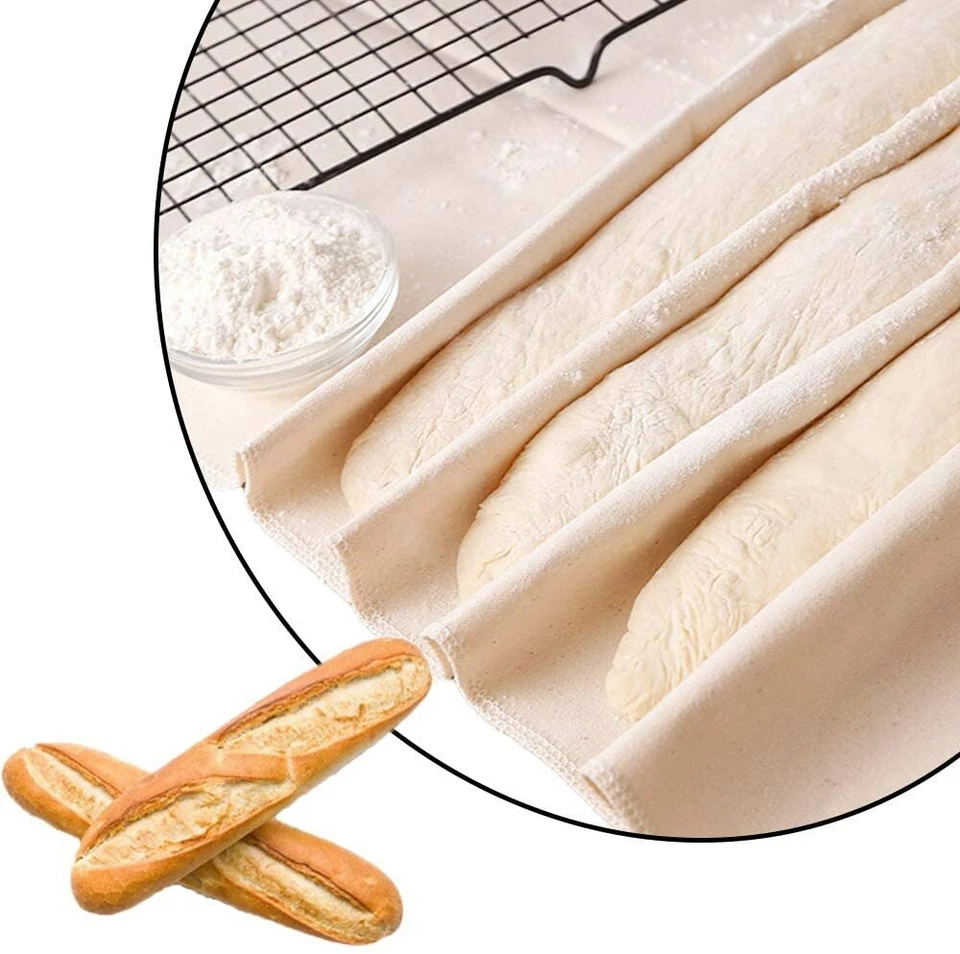 Premium Bäckerleinen - Teigtuch aus 100% unbehandelten Natur Leinen - Gärtuch-XL - Bild 2 von 4