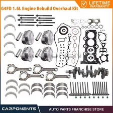 For Hyundai 1.6L G4FD Engine Rebuild Overhaul Kit w/Crankshaft & Connecting Rod
