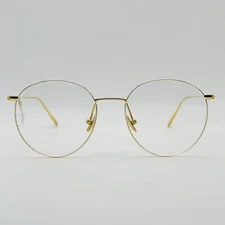 Linda Farrow eyeglasses Ladies Round Gold Titanium Panto Mod. Foster LF34 C1 New