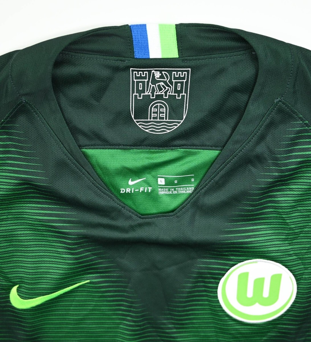 Nike 2018-19 VFL WOLFSBURG SHIRT TRIKOT L | eBay