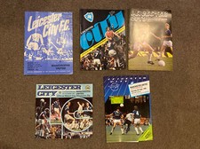 Job Lot LEICESTER CITY V MANCHESTER UNITED Football Programmes X 5 1972-86 VGC