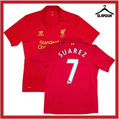 Liverpool Football Shirt Warrior Large Home Kit #7 Suarez Jersey 2012 2013 V93 - Image 1 of 4