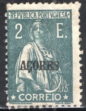 Azores Stamp Scott #236, Portugal Overprint, MH, SCV$12.00