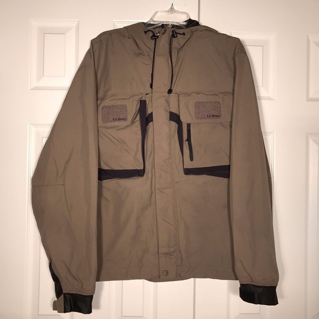 LL Bean Mens Large Tall Emerger II Wading Jacket Nylon Neoprene Fly