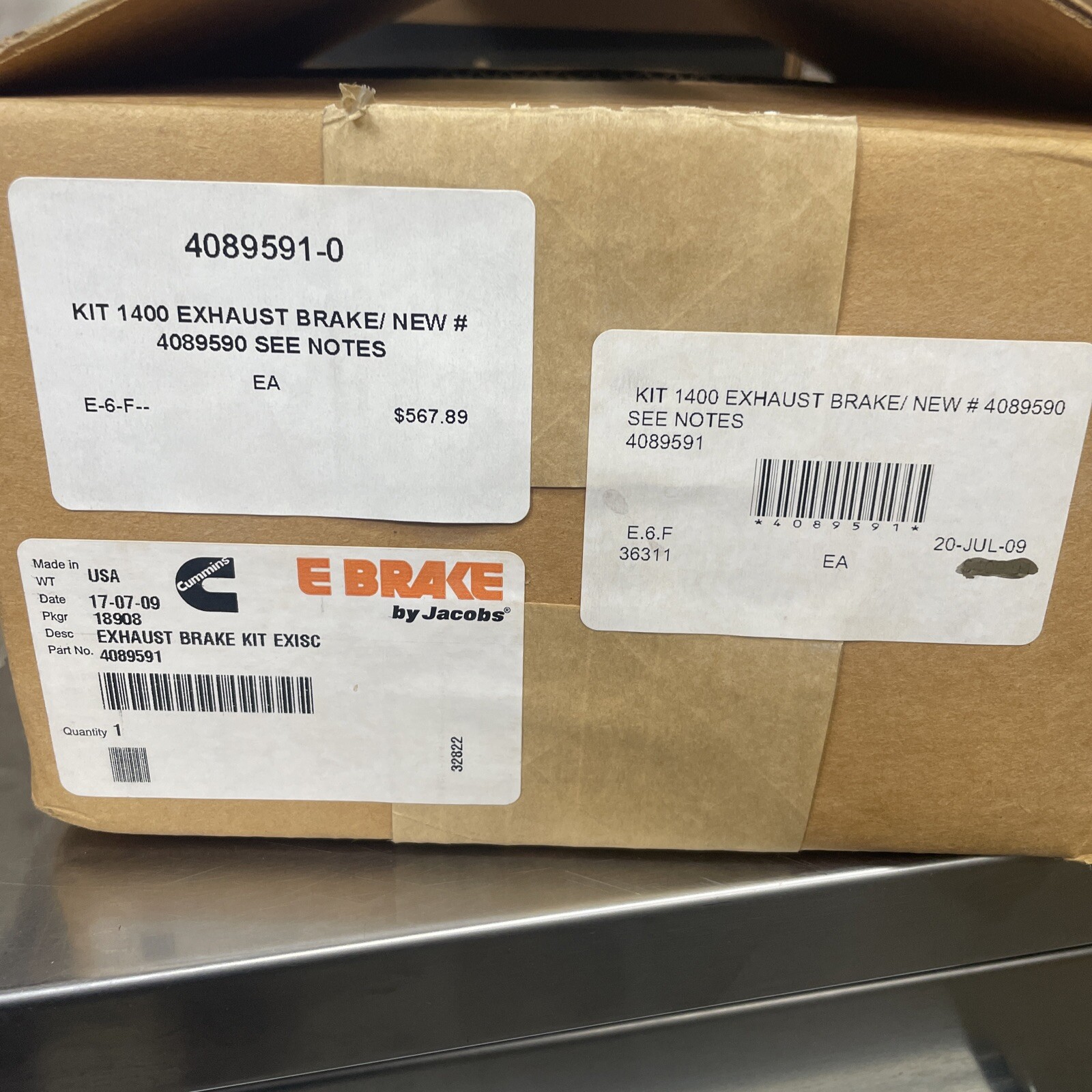 GENUINE OEM CUMMINS 4089590 EXHAUST BRAKE BY JACOBS 032826 MODEL ISB 02