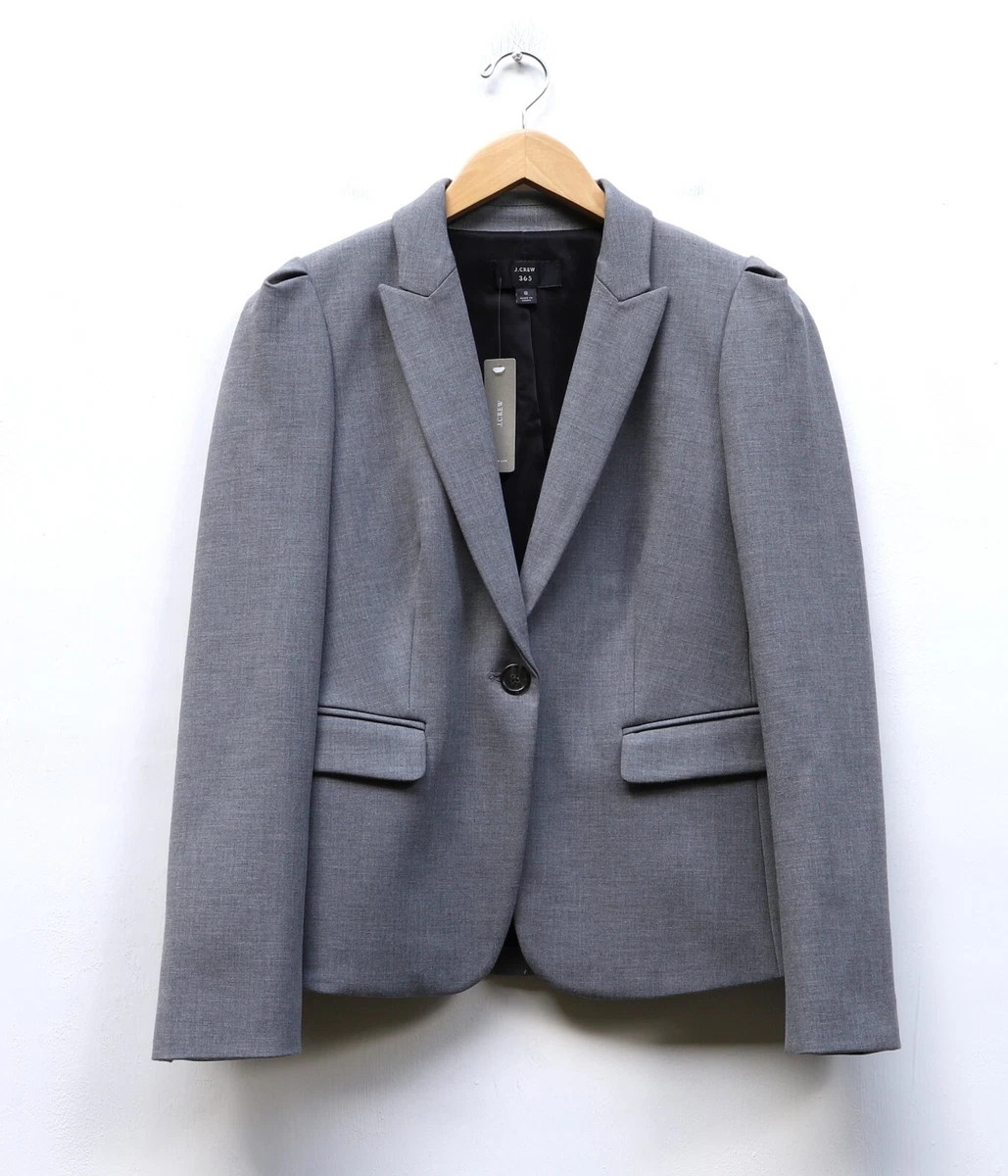 NEW J. Crew 365 Gray Puff Sleeve Blazer Size 8 K3013 eBay