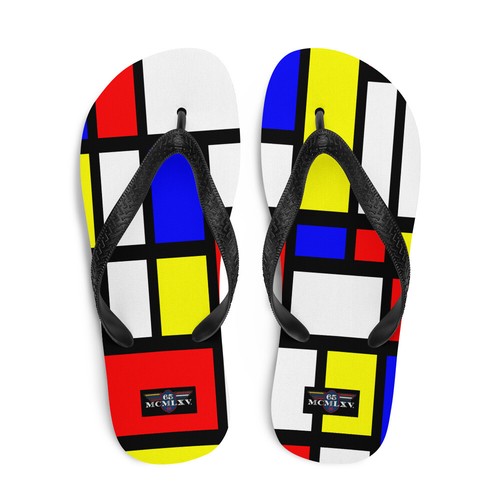 65 MCMLXV Unisex Modrian Color Block Print Flip-Flops - Bild 5 von 33