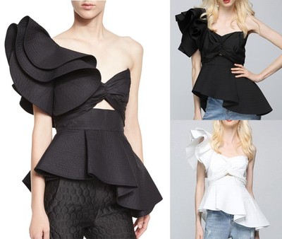 ruffle one shoulder blouse