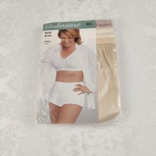JC Penney Panties Nylon Beige Mauve Briefs Granny Underwear Size M/6 3 Count Vtg
