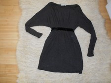 Stella McCartney Grey Long Sleeve Dress W/Velvet Tie Belt/Boat Neck - 40/UK10-12