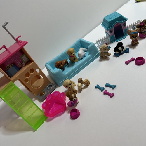 Barbie Doll Pet Dog Lot With Accessories Bed Bone Food EUC - Picture 8 of 9