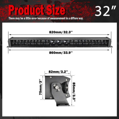 Dual Row laser 22" 32" 42" Off road led light bar Driving lamp SUV 4WD 4X4 Truck - Picture 3 of 17