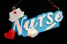NURSE NURSING STUDENT SCHOOL CHRISTMAS HOLIDAY ORNAMENT RESIN NWT