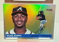 2020 TOPPS  ARCHIVES 1955 SILVER FOIL OZZIE ALBIES#57(TARGET EXCLUSIVE)