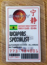 Serenity/Firefly ID Badge - Weapons Specialis...