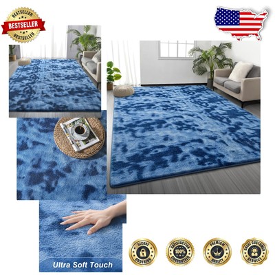 Stylish Tie-Dye Memory Foam Rug - 6 x 9 Ft Ideal for Living or Dorm Spaces