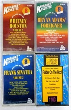 x4 KARAOKE CASSETTE Lot: W. Houston/Bryan Adams/Sinatra/Fiddler on Roof CAS13