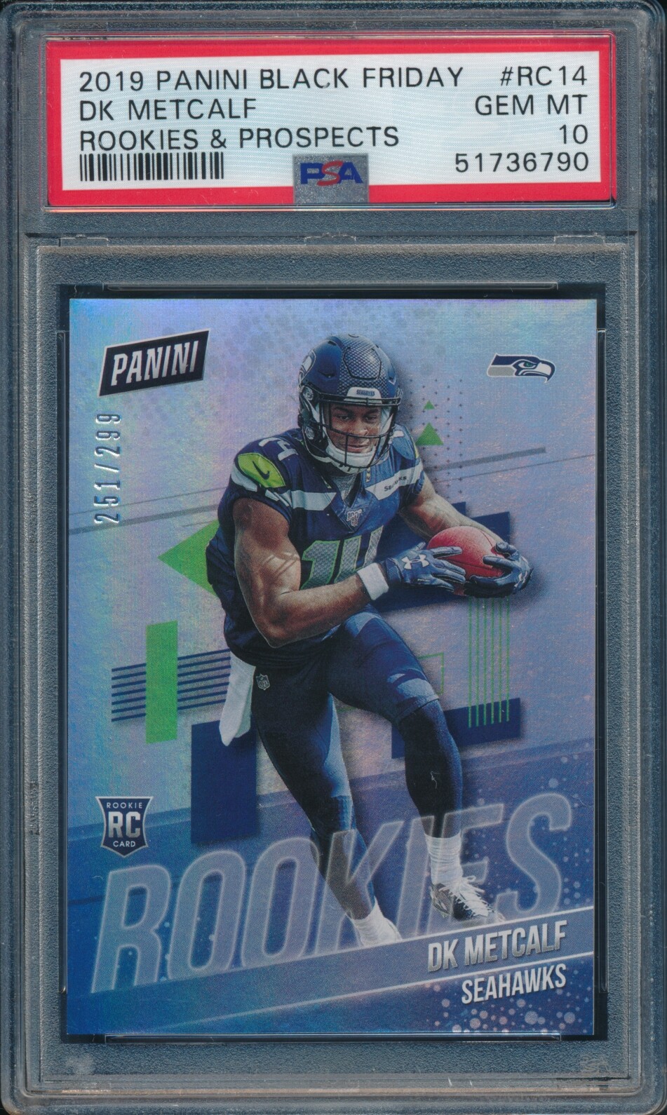 DK Metcalf Panini Black Friday Rookies & Prospects #RC14 Base