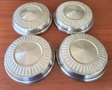 Set 1960s Plymouth Dodge Mopar 10 Dog Dish Stainless Steel Clean