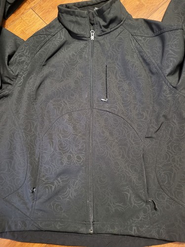 Double Diamond Jacket Coat Shell Womens Black Size XL - Picture 6 of 12